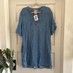 Philosophy Blue Denim Tunic with Subtle Print